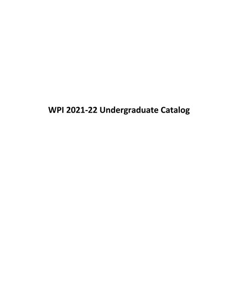 wpi catalog|wpi courses list.